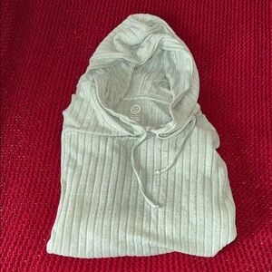 Gilly Hicks Light Green Ribbed Hoodie
